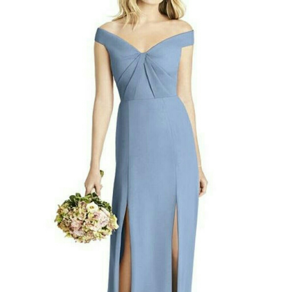 Social off-the-shoulder gown